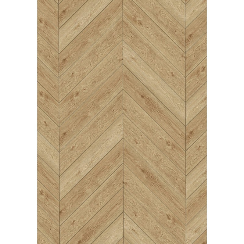Mexen Anniston Vinylplatten französisches Fischgrätmuster 650 x 127 mm SPC 6,5 mm, Unterlage IPEX 1,5 mm, 4 V-Fuge, Eiche -