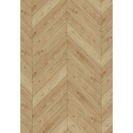 Mexen Anniston Vinylplatten französisches Fischgrätmuster 650 x 127 mm SPC 6,5 mm, Unterlage IPEX 1,5 mm, 4 V-Fuge, Eiche -