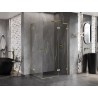Mexen Lunar L Duo Duschkabine mit Scharnier rechts 105 x 100 cm, transparent, gebürstetes Gold - 834L-105P-100L-55-00