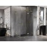 Mexen Lunar L Duo Duschkabine mit Scharnier rechts 105 x 100 cm, transparent, gebürstetes Gold - 834L-105P-100L-55-00