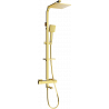 Mexen CQ45 Badewannen-Dusch-Set mit Regendusche und Thermostatarmatur, Gold - 779104595-50