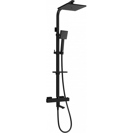 Mexen CQ45 Bade- und Duschset mit Regendusche und Thermostatarmatur, schwarz - 779104595-70