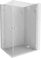 Mexen Lunar L Duo Duschkabine schwenkbar rechts 115 x 80 cm, transparent, gebürsteter Nickel - 834L-115P-080L-97-00