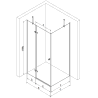 Mexen Roma Duschkabine schwenkbar 110 x 90 cm, transparent, Chrom - 854-110-090-01-00
