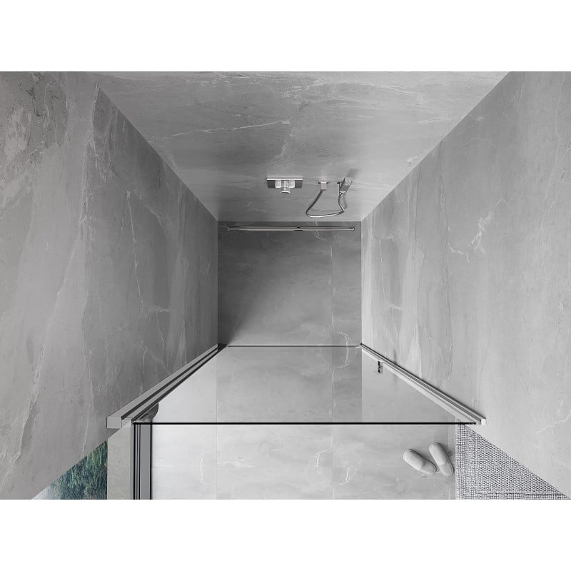 Mexen Mist-B Duschtüren zum Schwenken 95 cm, transparent, Chrom - 8A2-095-000-01-00