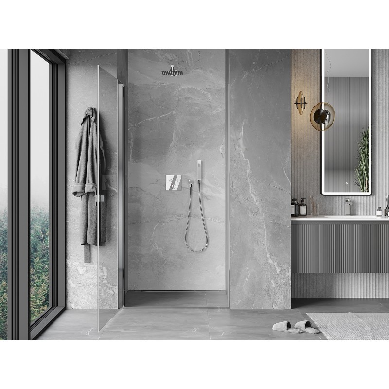 Mexen Mist-B Schwenkbare Duschwand 50 cm, transparent, Chrom - 8A2-050-000-01-00
