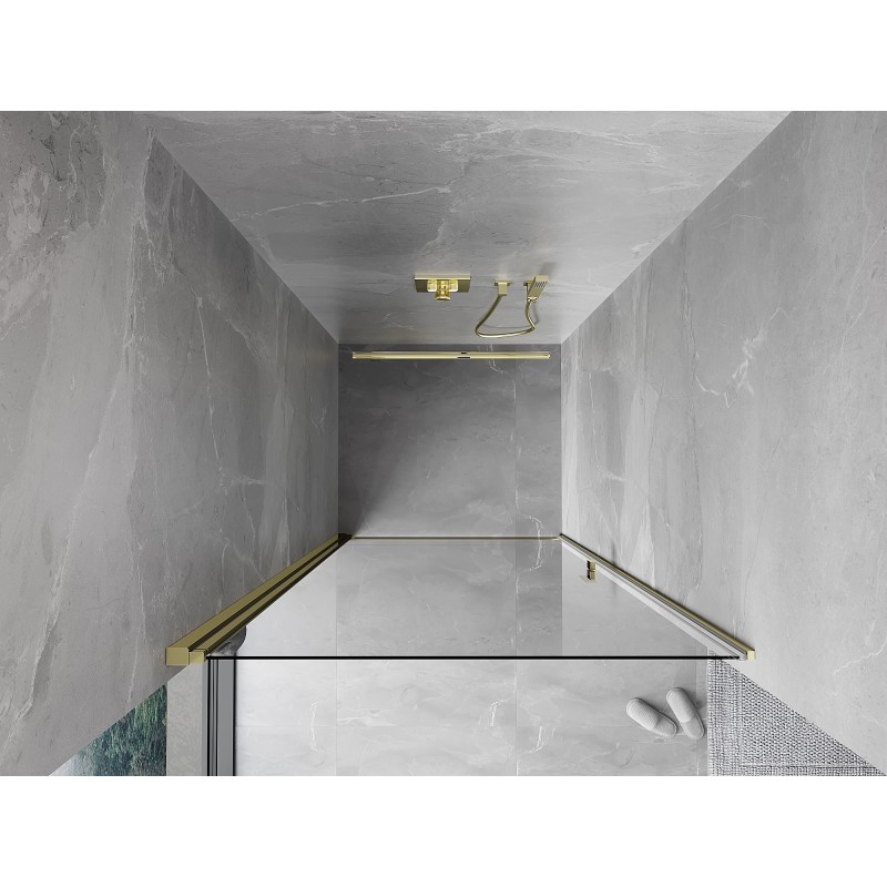 Mexen Mist-B Duschdrehtür 80 cm, transparent, gold - 8A2-080-000-50-00