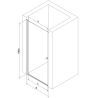 Mexen Pretoria Duschschwingtür 60 cm, transparent, Chrom - 852-060-000-01-00