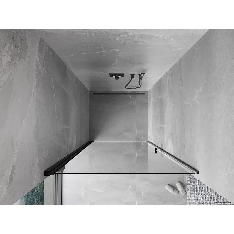 Mexen Mist-B Pendeltür 60 cm, transparent, schwarz - 8A2-060-000-70-00