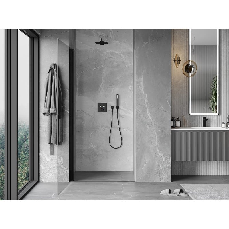 Mexen Mist-B Duschdrehtür 65 cm, transparent, schwarz - 8A2-065-000-70-00