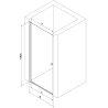 Mexen Pretoria Duschdrehtür 70 cm, transparent, Chrom - 852-070-000-01-00