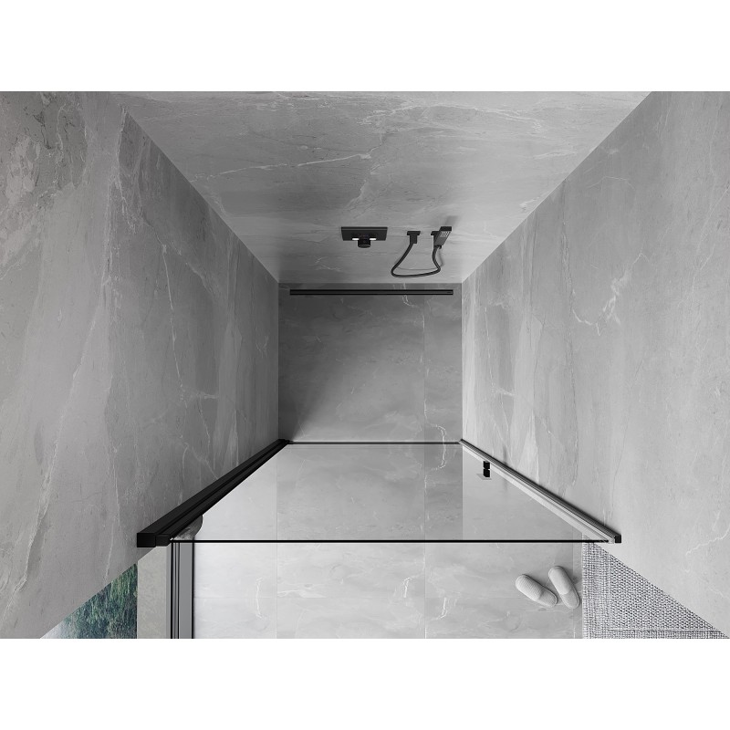 Mexen Mist-B Duschflügeltür 100 cm, transparent, schwarz - 8A2-100-000-70-00