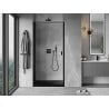 Mexen Mist-B Duschabtrennung, schwenkbar, links 100 cm, schwarzer Rahmen, schwarz - 8A2-100-000-70-70-L