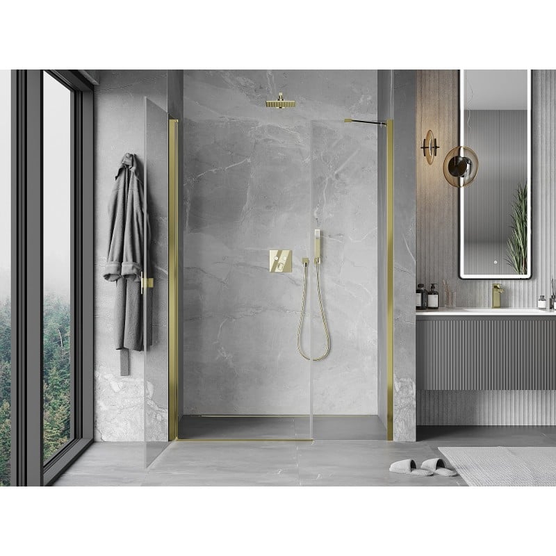 Mexen Mist-B Duschschwingtüren 120 cm, transparent, gold - 8A2-120-001-50-00