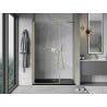 Mexen Mist-B Duschtür zum Öffnen 105 cm, transparent, gebürstetes Gold - 8A2-105-001-55-00