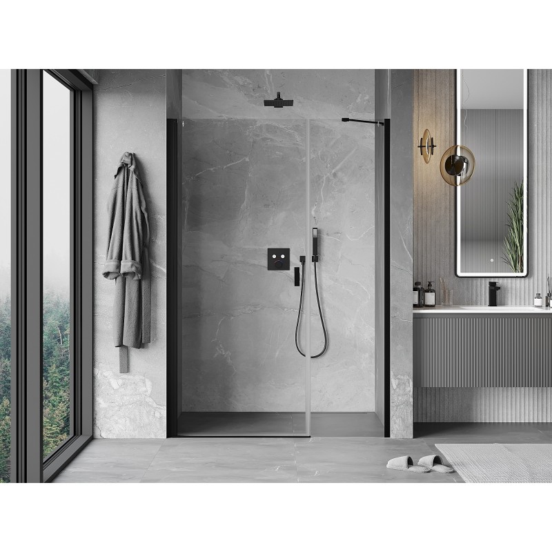 Mexen Mist-B Duschabtrennung 100 cm, transparent, schwarz - 8A2-100-001-70-00
