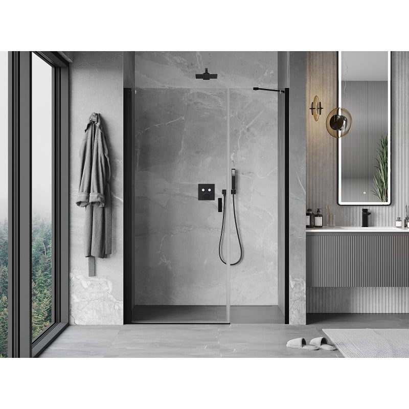Mexen Mist-B Duschdrehtür 105 cm, transparent, schwarz - 8A2-105-001-70-00