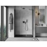 Mexen Mist-B Duschschwingtür 115 cm, transparent, schwarz - 8A2-115-001-70-00