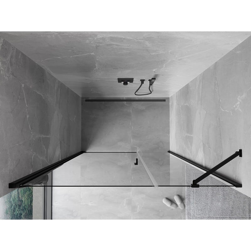 Mexen Mist-B Duschtschiebetür 120 cm, transparent, schwarz - 8A2-120-001-70-00