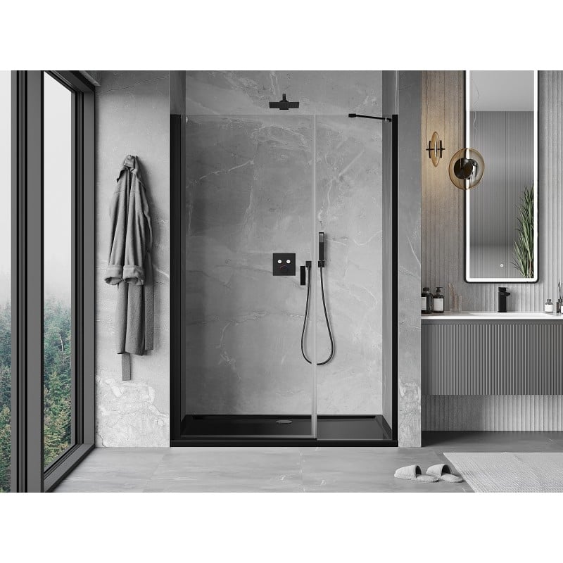 Mexen Mist-B Duschtschiebetür 120 cm, transparent, schwarz - 8A2-120-001-70-00
