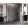 Mexen Lunar L Duo Duschkabine klappbar rechts 100 x 75 cm, transparent, Gun Metal - 834L-100P-075L-95-00