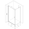 Mexen Pretoria Duschkabine schwenkbar 95 x 120 cm, transparent, Chrom - 852-095-120-01-00