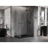 Mexen Lunar L Duo Duschkabine Anschlagtür rechts 120 x 80 cm, transparent, Gun Metal - 834L-120P-080L-95-00