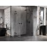 Mexen Lunar L Duo Duschkabine klappbar rechts 85 x 80 cm, transparent, schwarz - 834L-085P-080L-70-00