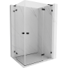 Mexen Lunar L Duschebie Duschkabine klappbar rechts 110 x 95 cm, transparent, schwarz - 834L-110P-095L-70-00