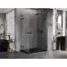 Mexen Lunar L Dusche Duo Klappkabine rechts 120 x 70 cm, transparent, schwarz - 834L-120P-070L-70-00