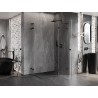 Mexen Lunar L Duo Duschkabine schwenkbar rechts 120 x 110 cm, transparent, schwarz - 834L-120P-110L-70-00