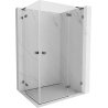 Mexen Lunar L Duo Duschkabine mit rechter Schwenktür 100 x 90 cm, transparent, gebürstetes Gun Gray - 834L-100P-090L-66-00