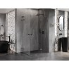 Mexen Lunar L Duo Duschtür aufklappbar rechts 110 x 100 cm, transparent, gebürstet Gun Gray - 834L-110P-100L-66-00