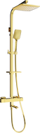 Mexen CQ62 Badewannen-Dusch-Set mit Regenduschkopf und Thermostatarmatur, gold - 779106295-50