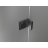 Mexen Lunar L Duo Duschkabine mit schwenkbarer rechter Tür 120 x 80 cm, transparent, gebürstetes Gun Gray - 834L-120P-080L-66-00