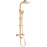 Mexen CQ62 Badewannen-Duschset mit Regenbrause und Thermostatbatterie, Roségold - 779106295-60
