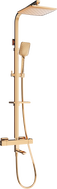 Mexen CQ62 Badewannen-Duschset mit Regenbrause und Thermostatbatterie, Roségold - 779106295-60