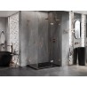 Mexen Lunar L Duo Duschkabine schwenkbar rechts 95 x 90 cm, transparent, gebürstetes Kupfer - 834L-095P-090L-65-00