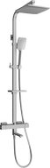 Mexen CQ62 Badewannen-Duschset mit Regenduschkopf und Thermostatbatterie, Graphit - 779106295-66
