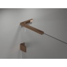 Mexen Lunar L Duo Duschkabine rechts schwenkbar 105 x 80 cm, transparent, Roségold - 834L-105P-080L-60-00