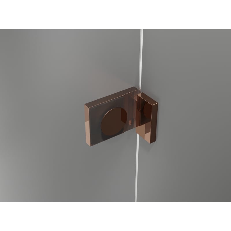 Mexen Lunar L Duo Duschkabine, schwenkbar, rechts, 105 x 85 cm, transparent, Roségold - 834L-105P-085L-60-00