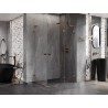 Mexen Lunar L Duo Duschkabine rechts aufschlagend 115 x 75 cm, transparent, Roségold - 834L-115P-075L-60-00