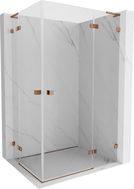 Mexen Lunar L Duo Duschkabine rechts öffnend 120 x 80 cm, transparent, Roségold - 834L-120P-080L-60-00