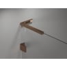 Mexen Lunar L Duo Duschkabine schwenkbar rechts 120 x 105 cm, transparent, Roségold - 834L-120P-105L-60-00