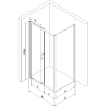Mexen Apia schiebbare Duschkabine 130 x 70 cm, transparent, schwarz - 840-130-070-70-00