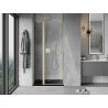 Mexen Mist Duschschwenktür 80 cm, transparent, gebürstetes Gold - 8A4-080-000-55-00