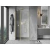 Mexen Mist Duschdrehtür 110 cm, transparent, gebürstetes Gold - 8A4-110-000-55-00