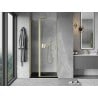 Mexen Mist Duschdrehtür 120 cm, transparent, gebürstetes Gold - 8A4-120-000-55-00
