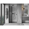 Mexen Mist Duschdreh­tür 75 cm, transparent, schwarz - 8A4-075-000-70-00