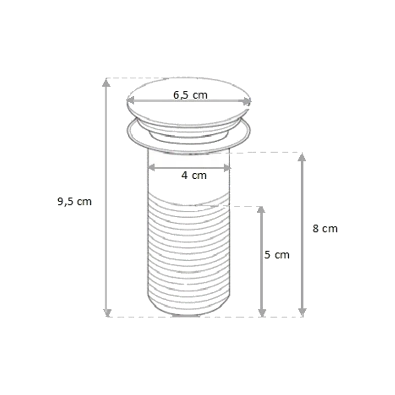 Mexen Klick-Klack-Abflussstopfen rund, schwarz - 79910-70